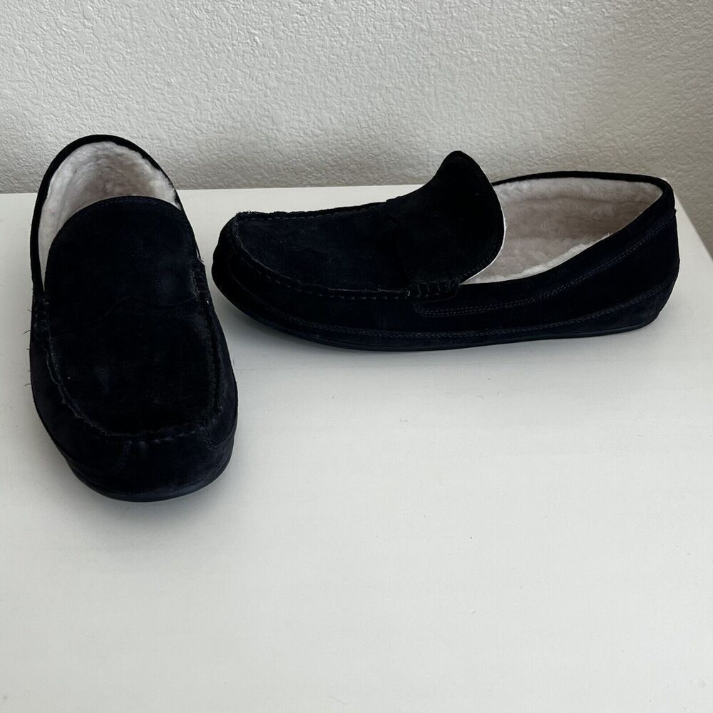 Vince Gibson Black Genuine Suede Slippers Men's Size 11?